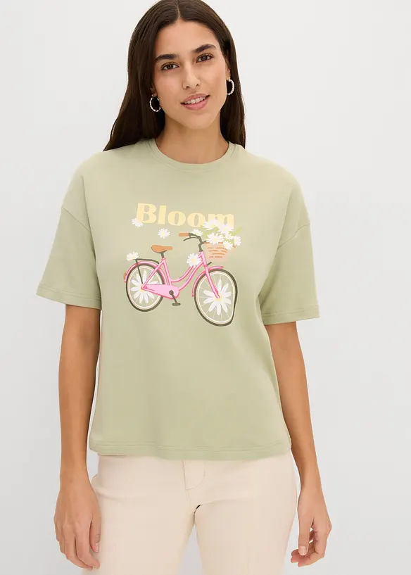 T-skjorte i avslappet modell og 100% bomull, bonprix