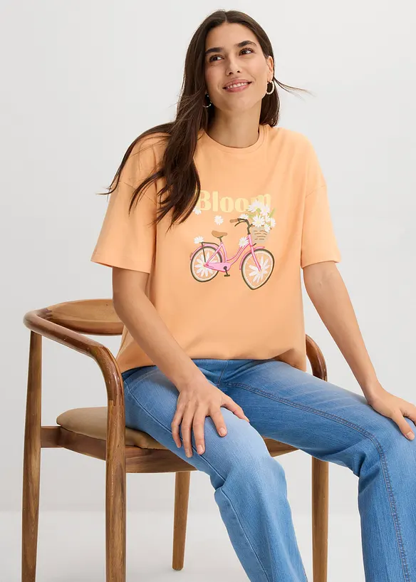 T-skjorte i avslappet modell og 100% bomull, bonprix