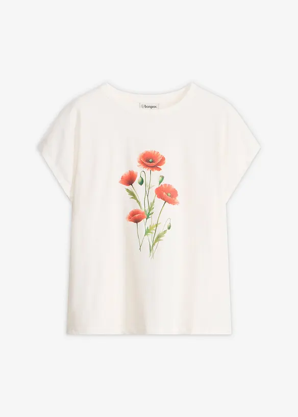 Topp i bomull med elastan, bonprix