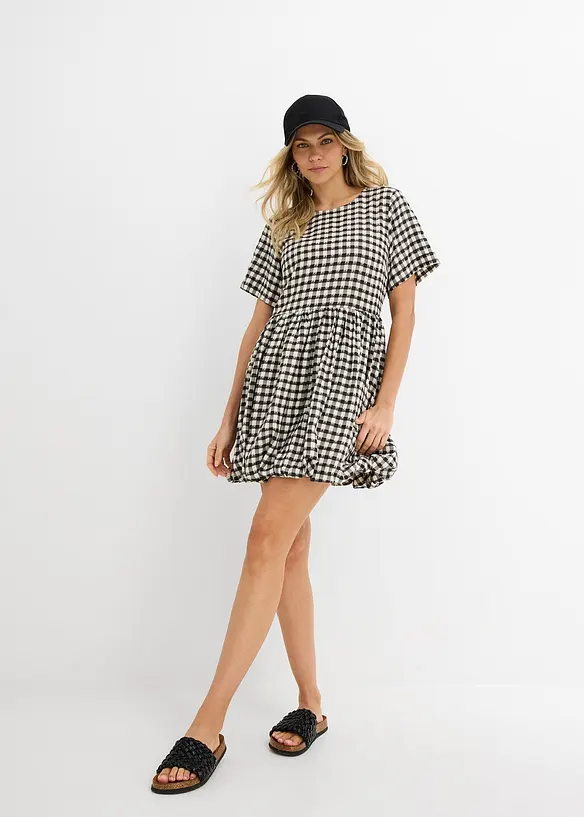 Kjole med boblekant, bonprix