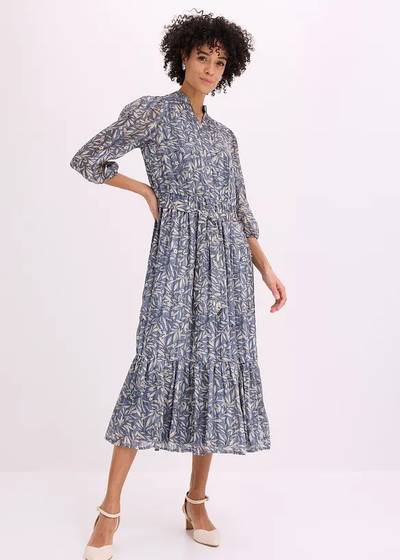 Skjortekjole av chiffon, bonprix