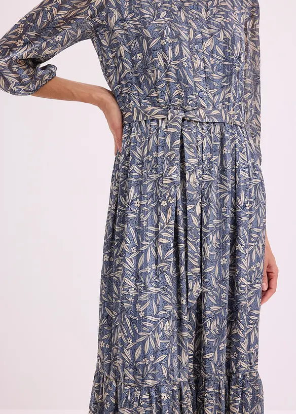 Skjortekjole av chiffon, bonprix