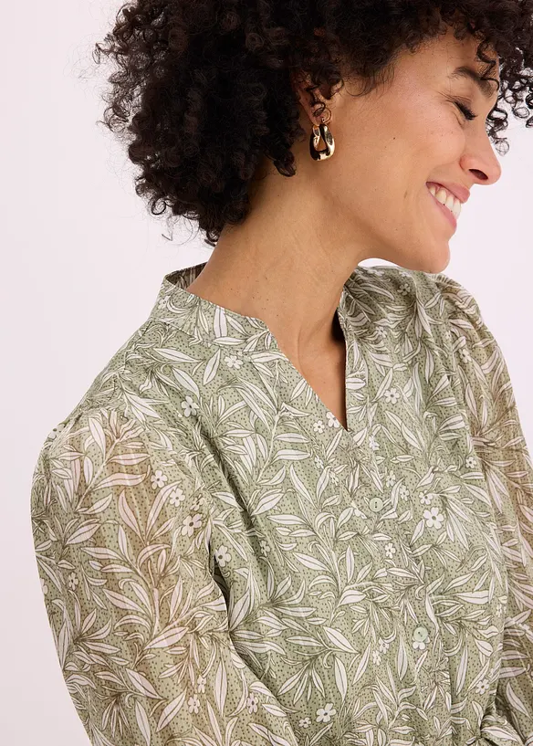 Skjortekjole av chiffon, bonprix