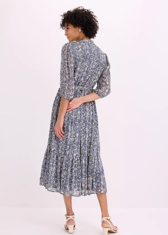 Skjortekjole av chiffon, bonprix