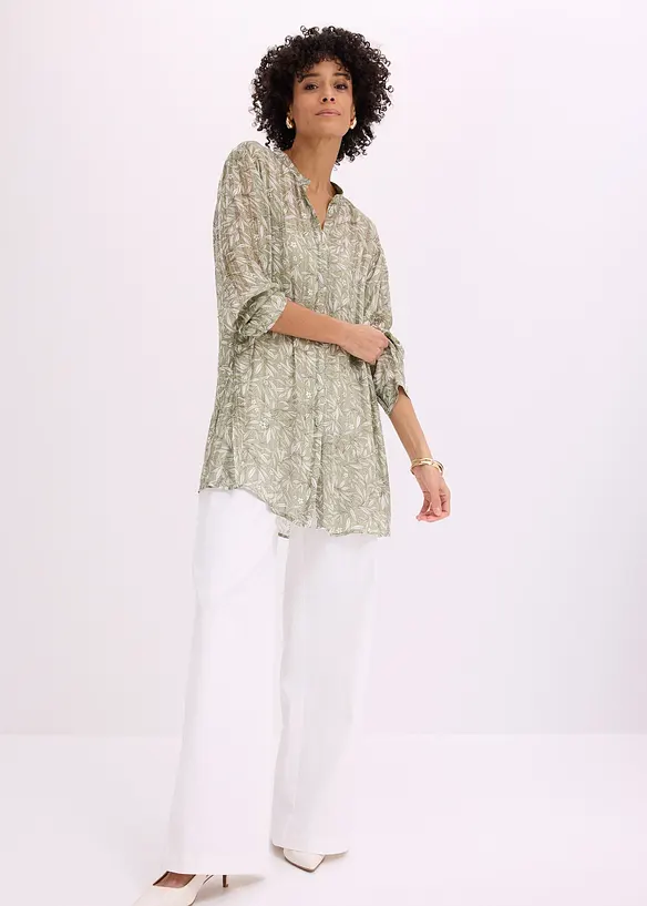 Lang chiffonbluse, bonprix