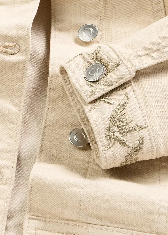 Twilljakke med broderi, bonprix