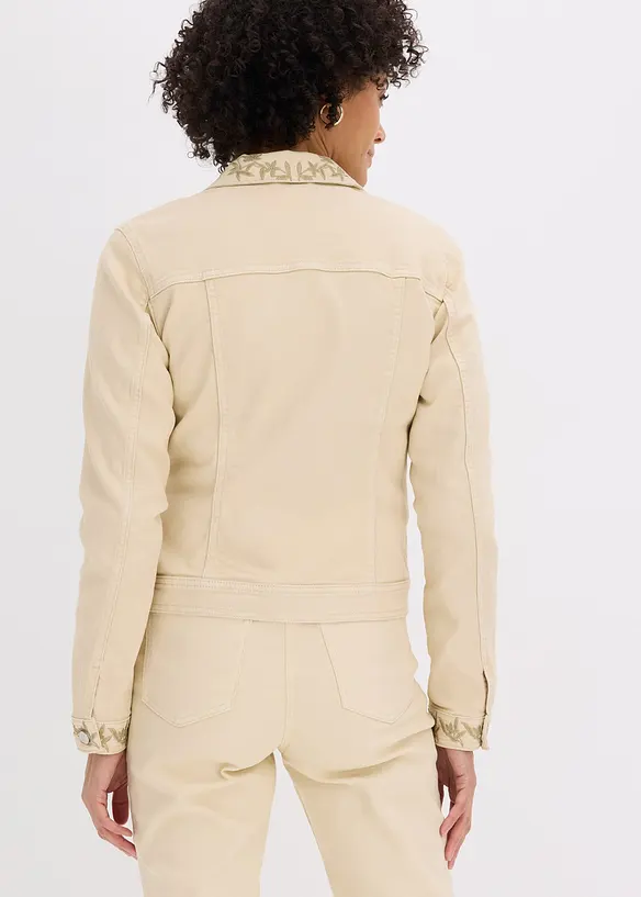 Twilljakke med broderi, bonprix