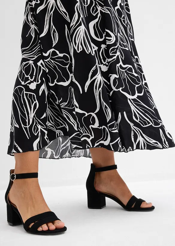 Krinklet maxiskj&oslash;rt i viskose, bonprix