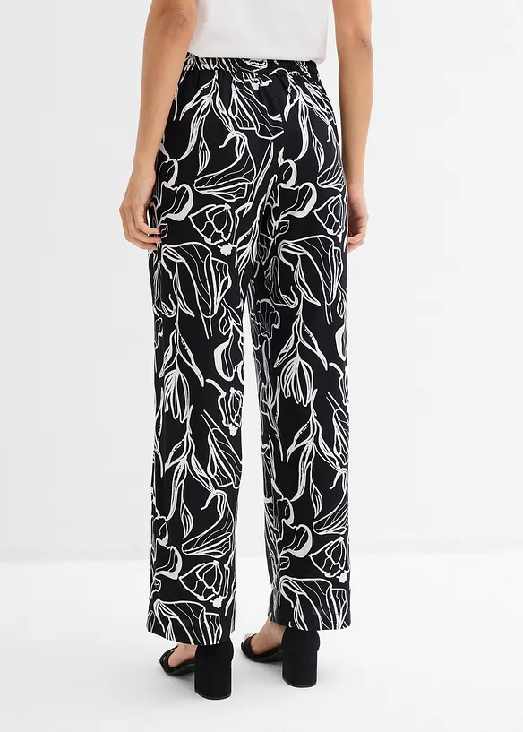 Pull-on bukse i viskose, bonprix