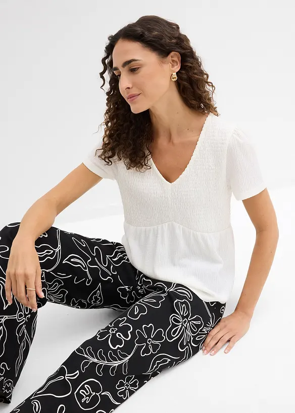 Topp i strukturert krepp, bonprix