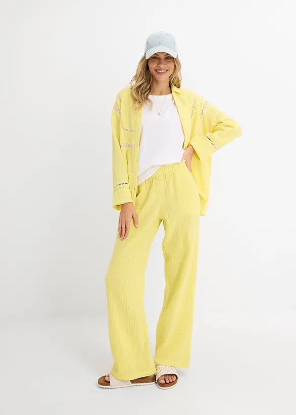 Pull on-bukse i musselin, bonprix