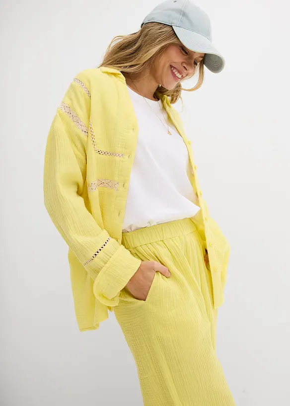 Pull on-bukse i musselin, bonprix