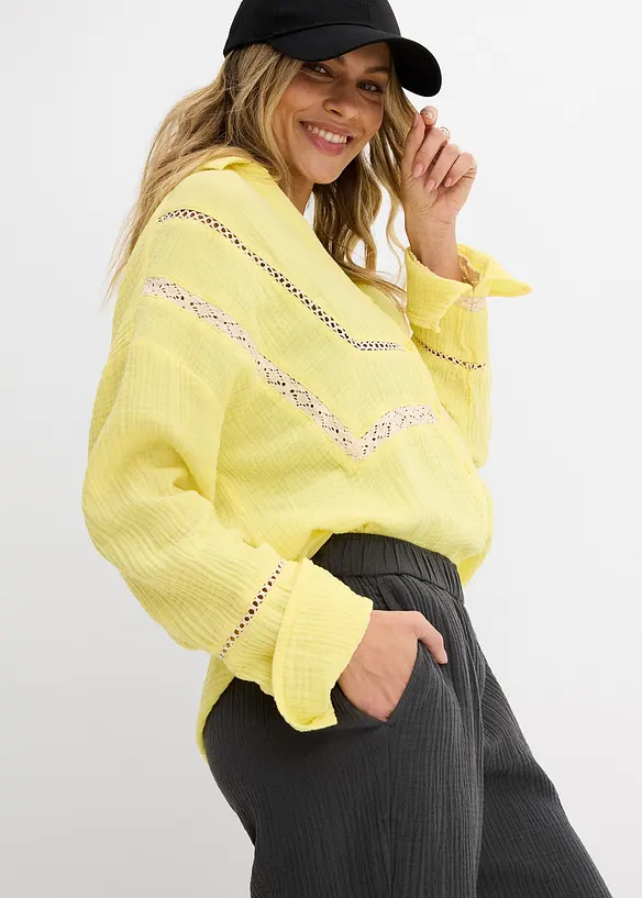 Pull on-bukse i musselin, bonprix