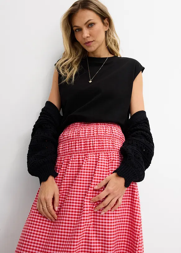 Maxiskj&oslash;rt i elastisk bomullsmiks, bonprix