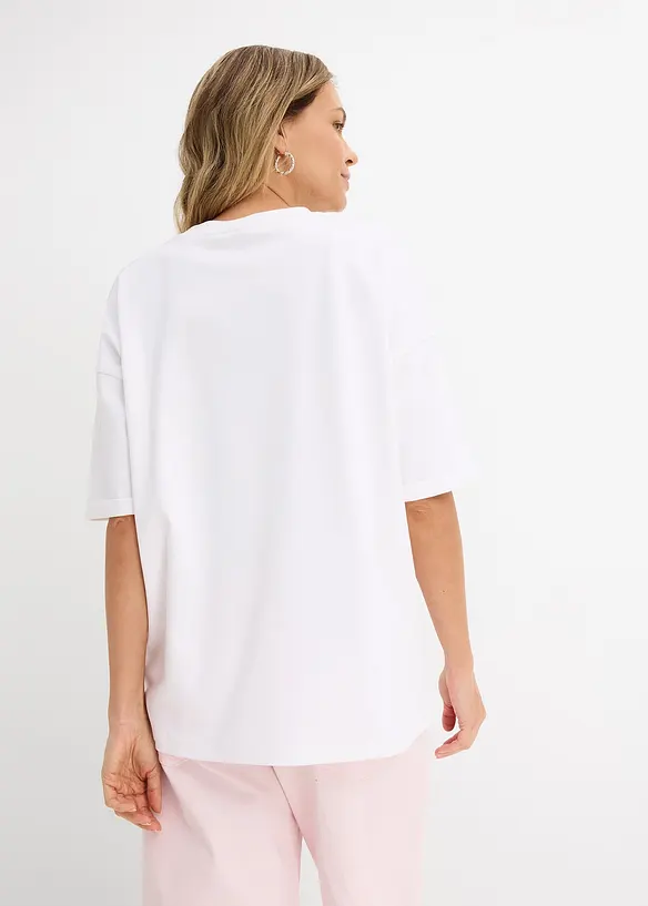 Oversized topp i 100% &oslash;kologisk bomull, bonprix