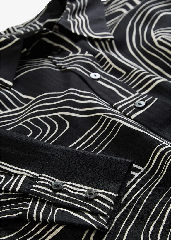 Skjorte i viskosemiks, bonprix