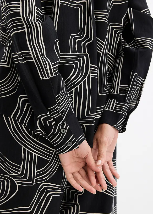 Skjorte i viskosemiks, bonprix