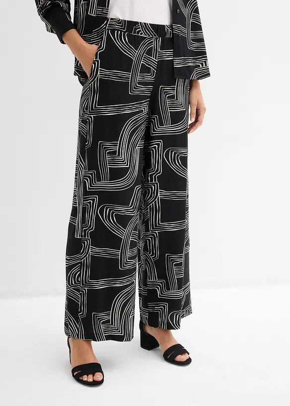 Vid bukse i viskosemiks, bonprix