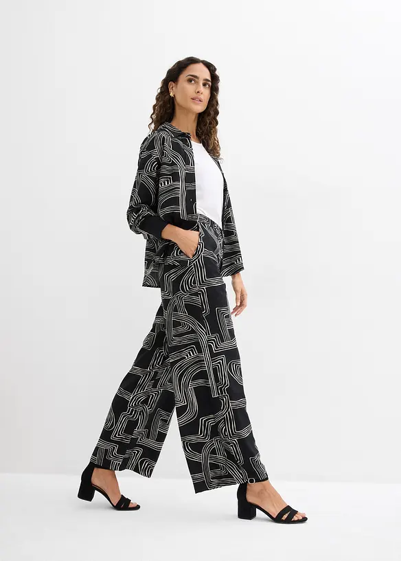 Vid bukse i viskosemiks, bonprix