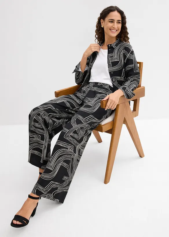 Vid bukse i viskosemiks, bonprix