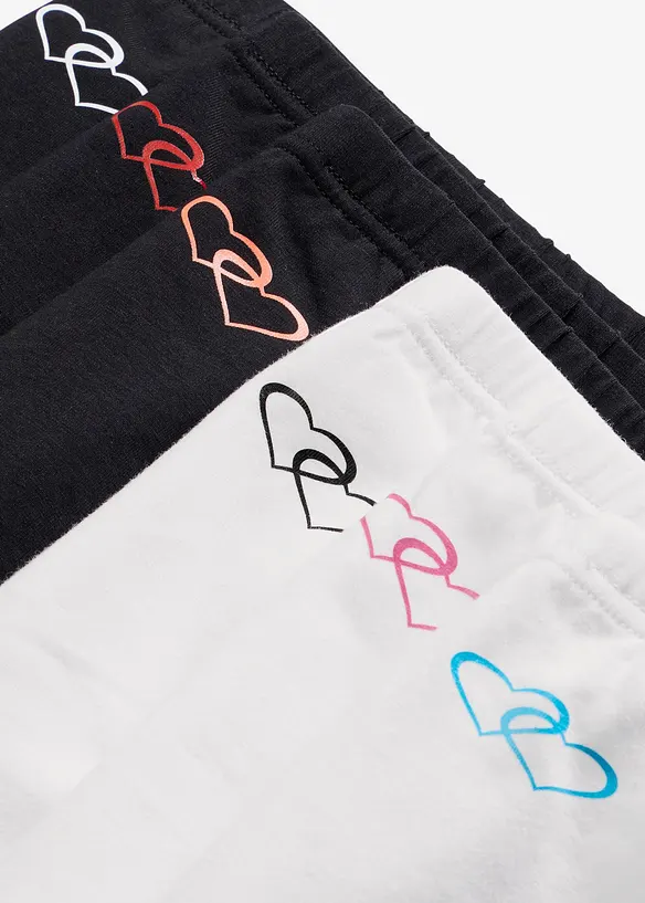 Truse med myk bomull og hjertetrykk (6-pack), bonprix