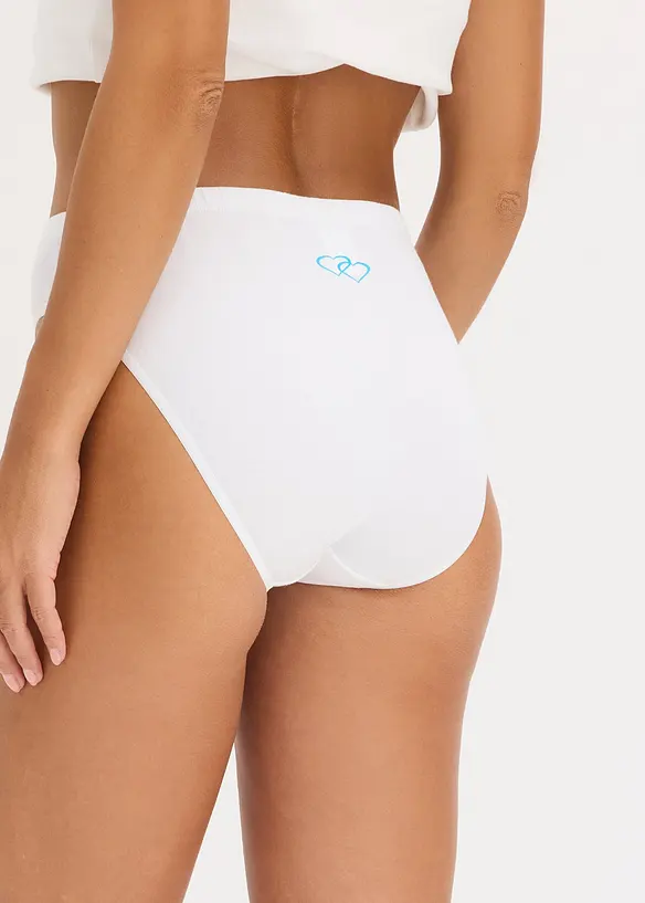 Truse med myk bomull og hjertetrykk (6-pack), bonprix