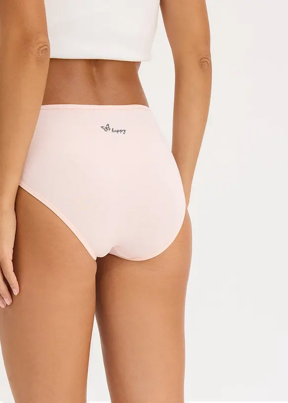 Truse med myk bomull og h&oslash;y midje (4-pack), bonprix