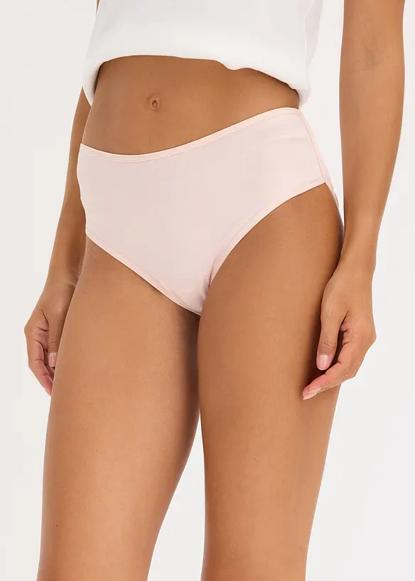 Truse med myk bomull og h&oslash;y midje (4-pack), bonprix