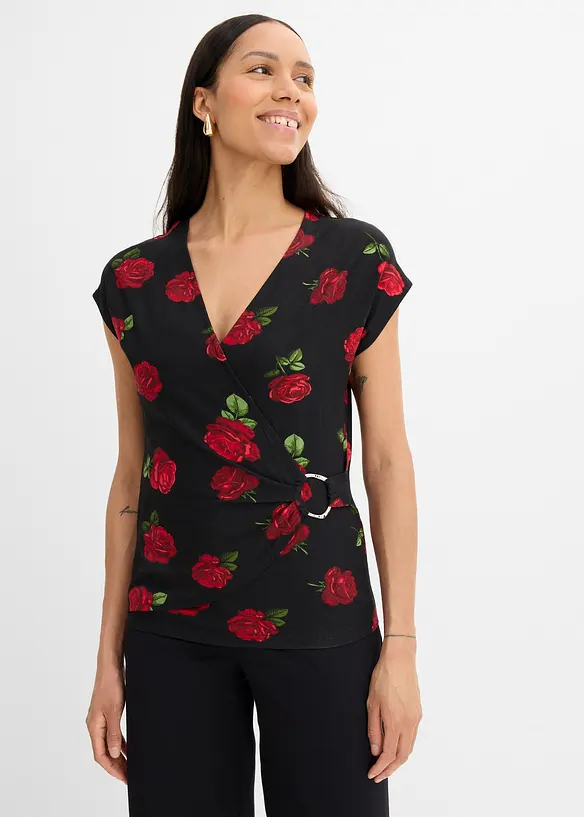 M&oslash;nstret topp av myk viskosemiks, bonprix