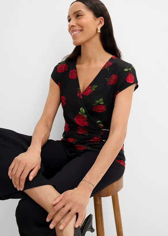 M&oslash;nstret topp av myk viskosemiks, bonprix