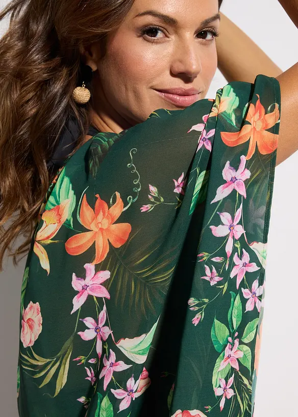 Strandtunika i lett chiffon, bonprix