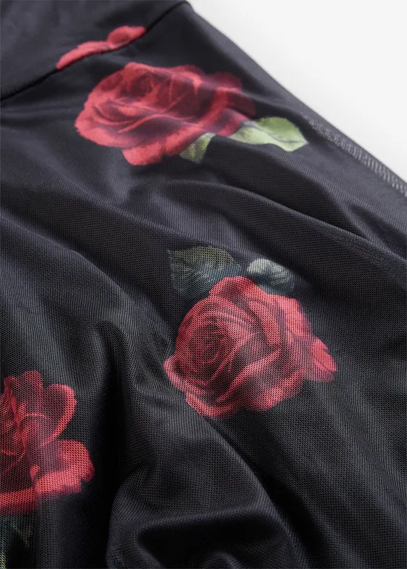 Midikjole i myk mesh, bonprix