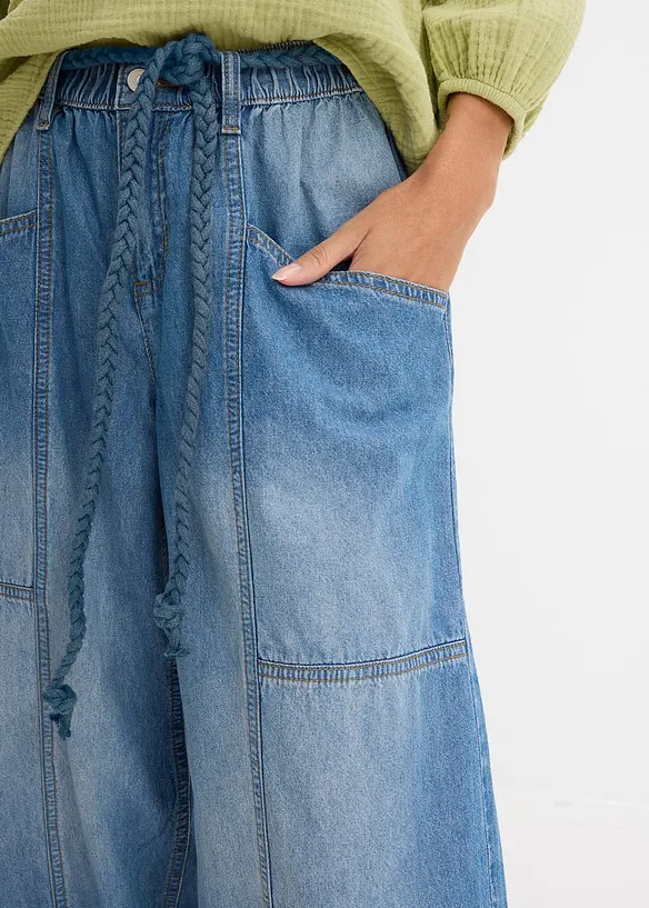 Barrel jeans Mid Waist, komfortlinning, bonprix