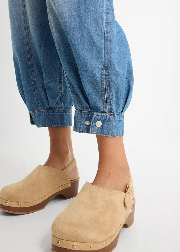Barrel jeans Mid Waist, komfortlinning, bonprix