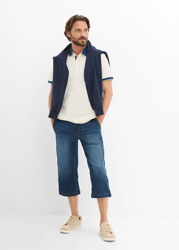 3/4-pull on-jeans i lett denim med stretch, Regular fit, bonprix