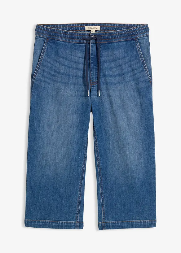 3/4-pull on-jeans i lett denim med stretch, Regular fit, bonprix