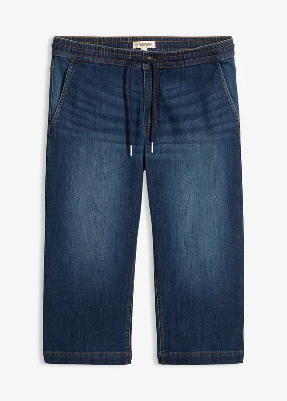 3/4-pull on-jeans i lett denim med stretch, Regular fit, bonprix