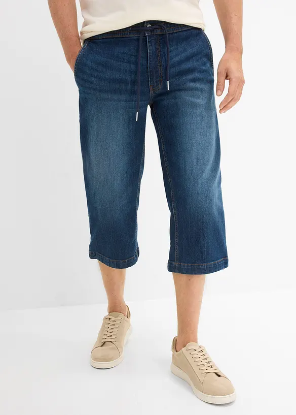 3/4-pull on-jeans i lett denim med stretch, Regular fit, bonprix