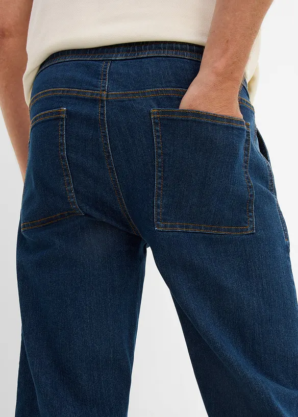 3/4-pull on-jeans i lett denim med stretch, Regular fit, bonprix