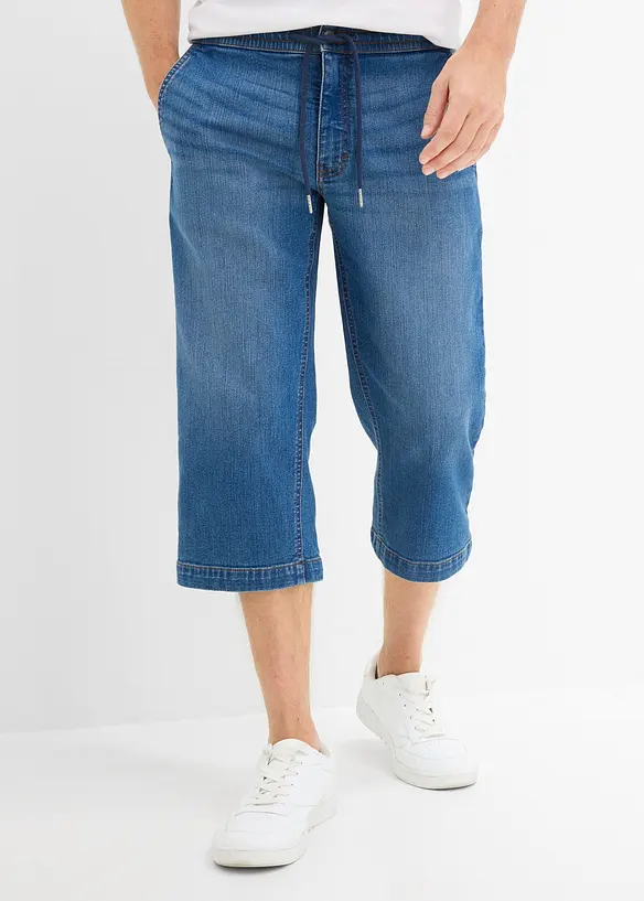 3/4-pull on-jeans i lett denim med stretch, Regular fit, bonprix