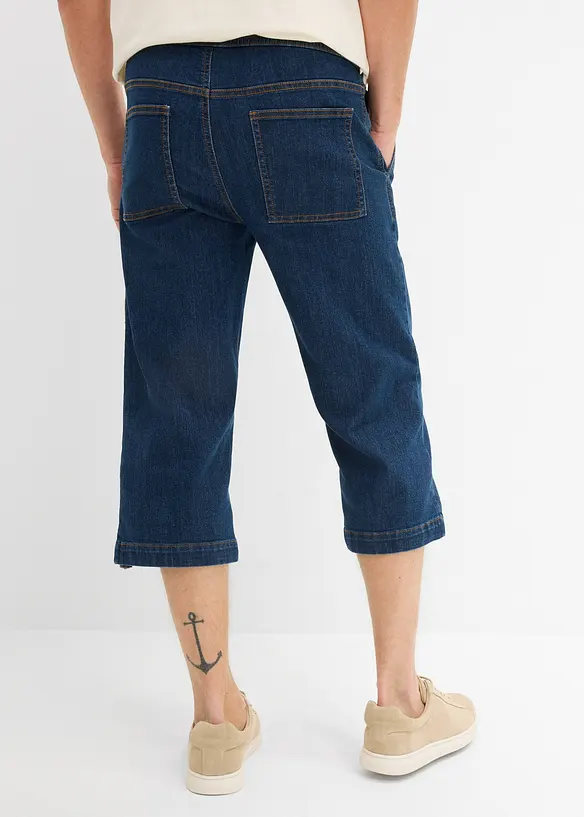 3/4-pull on-jeans i lett denim med stretch, Regular fit, bonprix