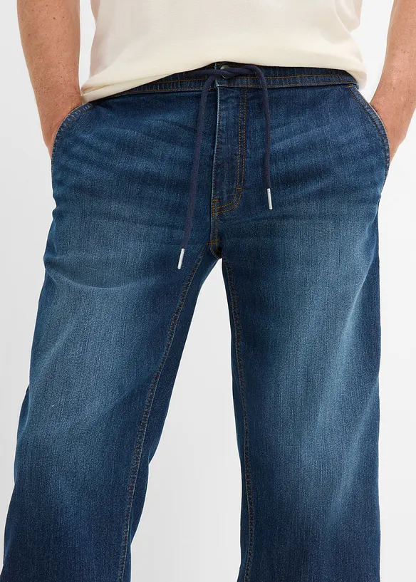 3/4-pull on-jeans i lett denim med stretch, Regular fit, bonprix