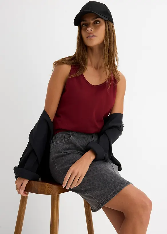 Jeansskj&oslash;rt, bonprix