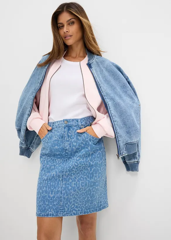 Jeansskj&oslash;rt, bonprix