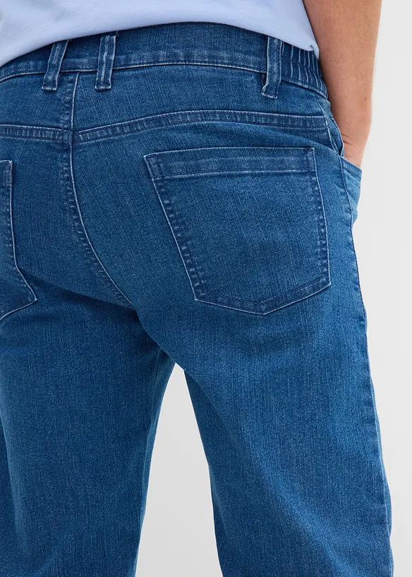 Lett jeans i &frac34;-lengde med stretchlinning, Regular Fit, bonprix