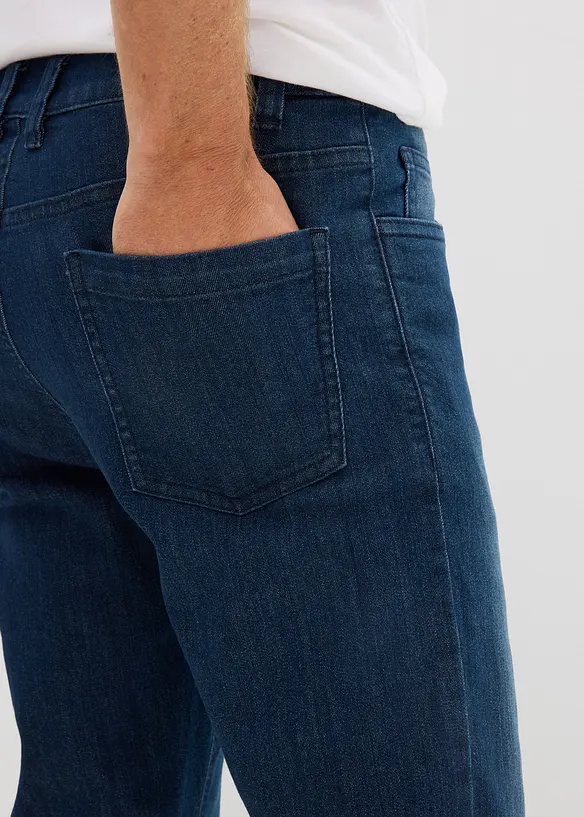 Lett jeans i &frac34;-lengde med stretchlinning, Slim Fit, bonprix