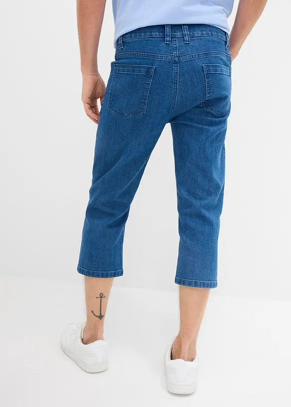 Lett jeans i &frac34;-lengde med stretchlinning, Regular Fit, bonprix