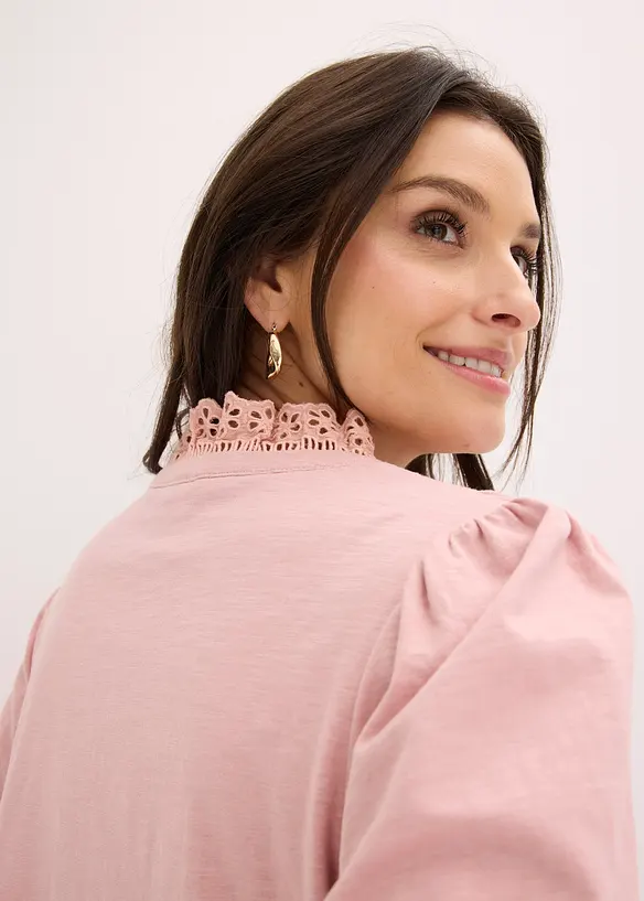 Langermet topp i 100% bomull, bonprix