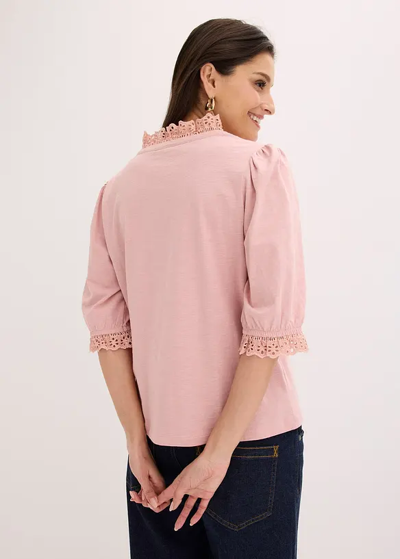 Langermet topp i 100% bomull, bonprix