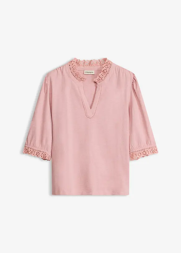 Langermet topp i 100% bomull, bonprix